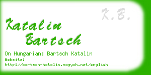 katalin bartsch business card